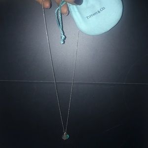 Tiffany & Co. Double Heart Pendant Necklace w/ Bag